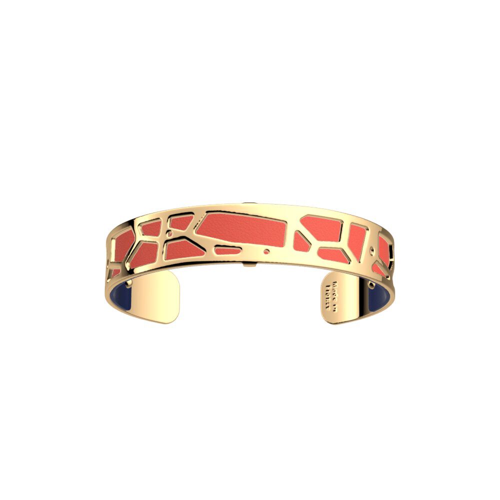 manchette-girafe-14mm-finition-dorée-cuir-corail