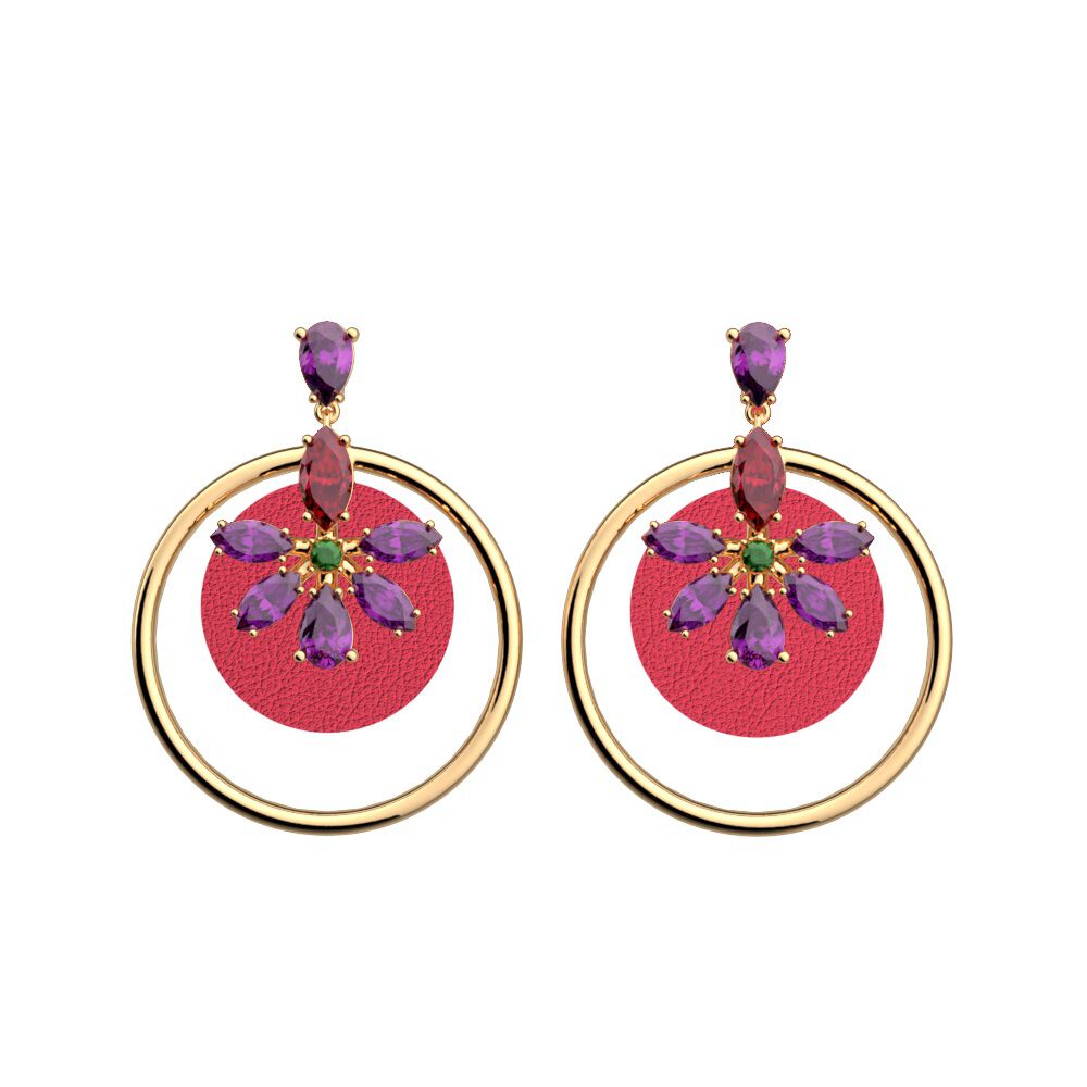 boucles-oreilles-creoles-sheherazade_dorees_cuir_rose_arabie