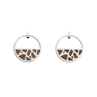 Boucles d'oreilles Girafe, Finition argentée, Myrtille / Terre d'Ambre image number 2