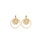 Boucles d'oreilles Nenuphar, Finition dorée, Olivine / Festival image number 2