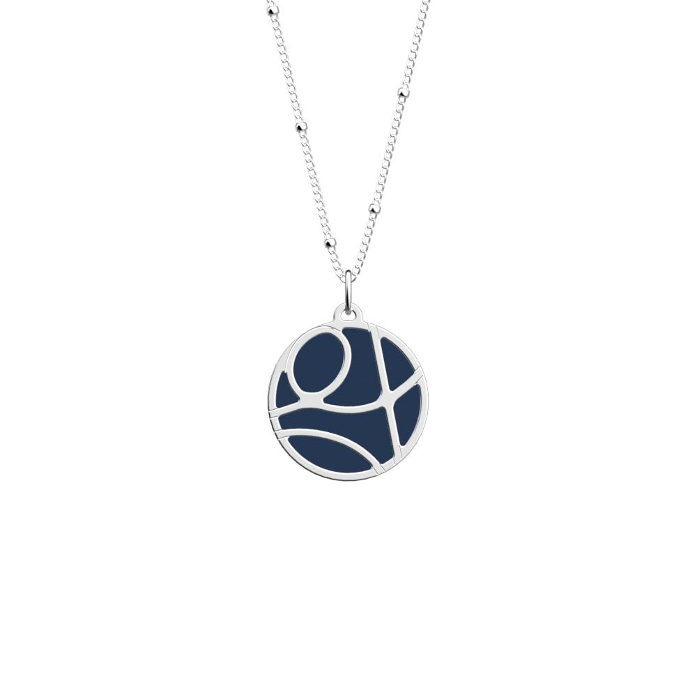 Collier Valse, cuir réversible Sun / Marine image number 2