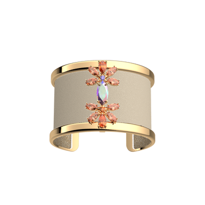 Cristal bracelet, Cream / Gold Glitter reversible insert cristal-bracelet-cream-gold-glitter-reversible-insert-pack_manchettes_essentielles