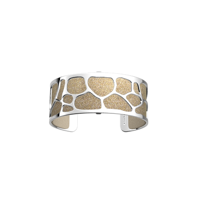 Léopard Bracelet, Cream / gold glitter reversible insert -leopard-bracelet-cream-gold-glitter-reversible-insert-pack_manchettes_essentielles