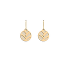 Boucle d'oreilles Tresse, Finition dorée, Crème / Paillettes Dorées image number 1