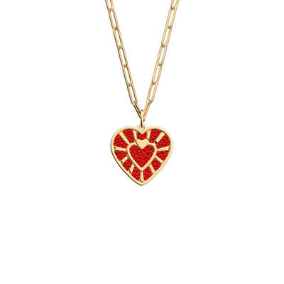 Cœur necklace, Passion Red / Glamour reversible insert c-ur-necklace-passion-red-glamour-reversible-insert-pack_colliers