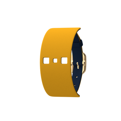 Sun / Navy Blue Single Wrap Leather strap,  Gold finish buckle sun-navy-blue-single-wrap-leather-strap-gold-finish-buckle-le_simple_tour