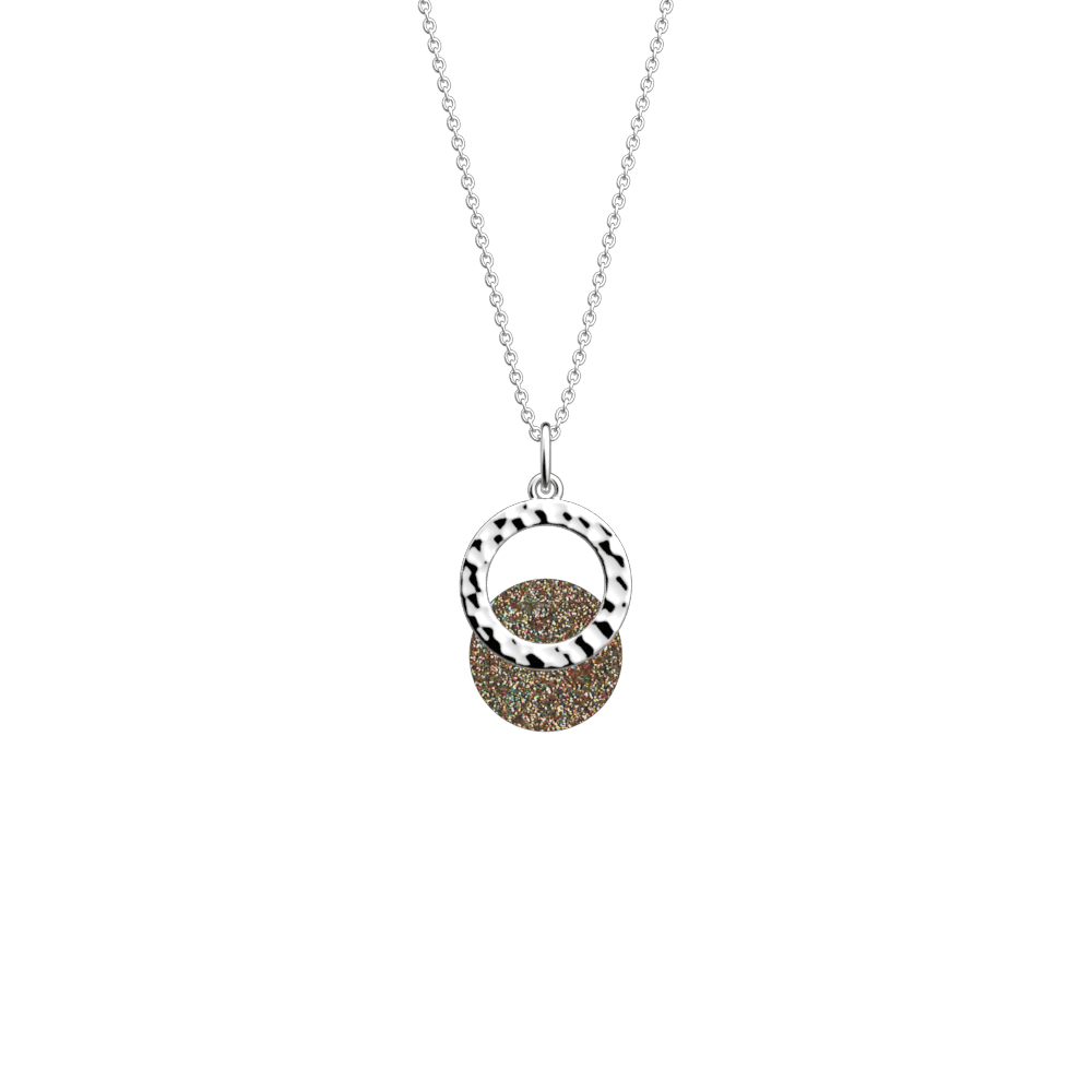 Collier Pure Martélée, cuir réversible Paillettes Multicolores / - Les Georgettes - Modalova