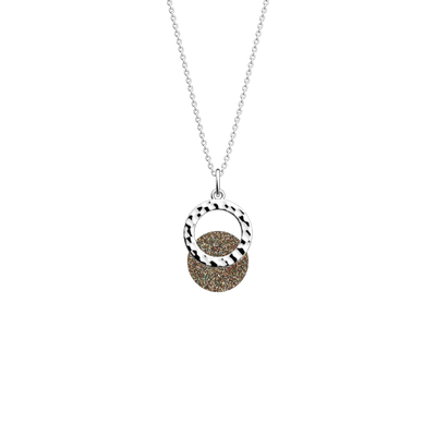 Pure Martelée necklace, Multicoloured Glitter / Tangerine reversible insert pure-martelee-necklace-multicoloured-glitter-tangerine-reversible-insert-pack_colliers