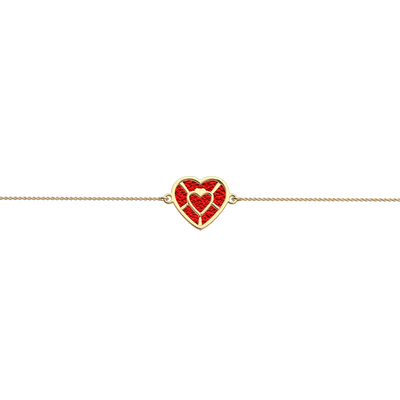 Cœur bracelet, Passion Red / Glamour reversible insert c-ur-bracelet-passion-red-glamour-reversible-insert-pack_bracelets_chaines_joncs