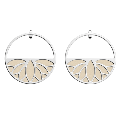 Boucles d'oreilles Lotus, cuirs réversibles Crème / Paillettes Dorées boucles-d-oreilles-lotus-cuirs-reversibles-creme-paillettes-dorees-pack_boucles_d_oreilles_essentielles_et_precieuses