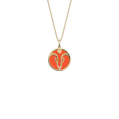 Capricorn necklace, Copper / Mango reversible insert capricorn-necklace-copper-mango-reversible-insert-pack_collier_zodiaque