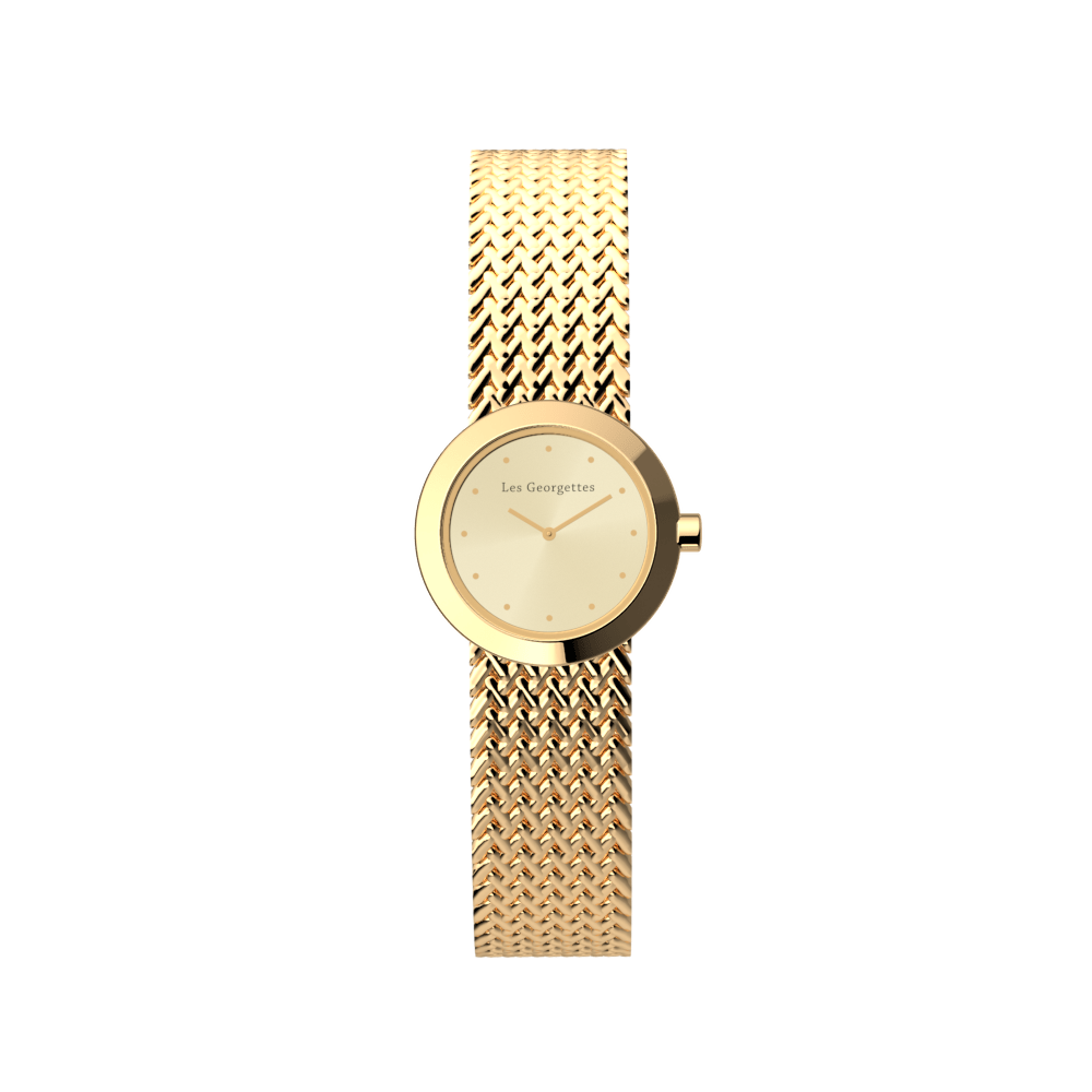 Palmier mesh watch - Gold finish, l'Absolue round watch case image number 2