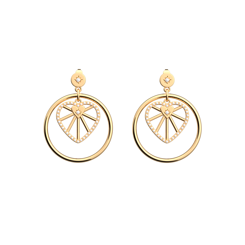 Boucles d'oreilles Caur Céleste - Les Georgettes - Modalova