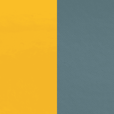 Cuir - Colliers, Jaune Vernis / Bleu Basalte cuir-colliers-jaune-vernis-bleu-basalte