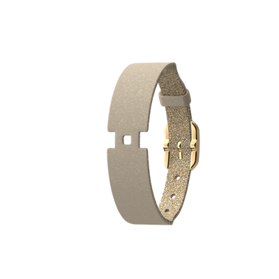 Cream / Gold Glitter Single Wrap Leather strap,  Gold finish buckle cream-gold-glitter-single-wrap-leather-strap-gold-finish-buckle-le_simple_tour