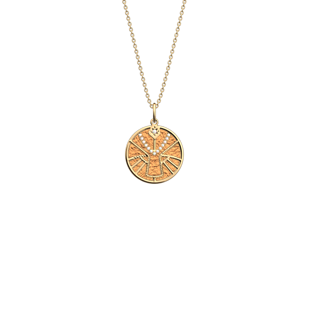 Collier Lion, cuir réversible / - Les Georgettes - Modalova