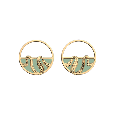 Boucles d'oreilles Drapé, cuirs réversibles Eau Douce / Olive boucles-d-oreilles-drape-cuirs-reversibles-eau-douce-olive-pack_boucles_d_oreilles_essentielles_et_precieuses