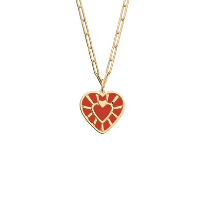 Cœur necklace, Black Glitter / Red reversible insert c-ur-necklace-black-glitter-red-reversible-insert-pack_colliers
