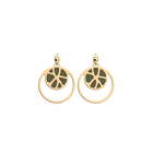 Boucles d'oreilles Nenuphar, Finition dorée, Olivine / Festival image number 1