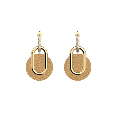 Chaîne earrings, Caramel / Fine Sand reversible inserts chaine-earrings-caramel-fine-sand-reversible-inserts-pack_boucles_d_oreilles_essentielles_et_precieuses