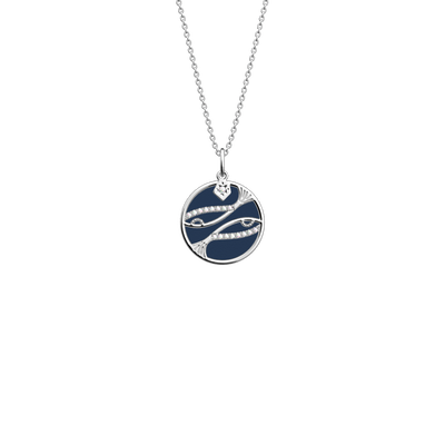 Pisces necklace, Sun / Navy Blue reversible insert pisces-necklace-sun-navy-blue-reversible-insert-pack_collier_zodiaque
