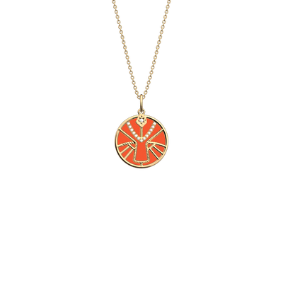 Virgo necklace, Bronze / Terracotta reversible insert  virgo-necklace-bronze-terracotta-reversible-insert-pack_collier_zodiaque