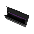 Le Compact Noir motif Girafe, doublure Paillettes Violettes image number 3
