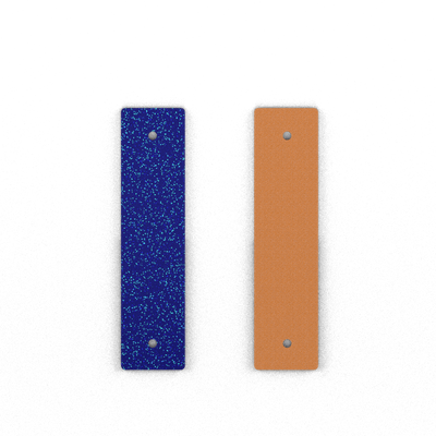Leather insert - Necklaces, Blue Glitter / Apricot leather-insert-necklaces-blue-glitter-apricot-motif_large