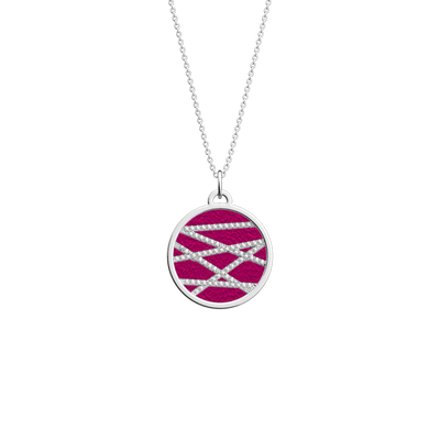 Liens necklace, Pink Amaryllis / Exotic Fuchsia reversible insert  liens-necklace-pink-amaryllis-exotic-fuchsia-reversible-insert-pack_colliers
