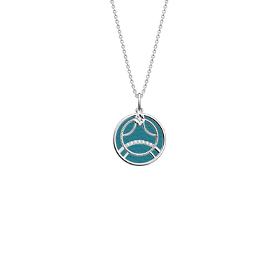 Cancer necklace, Bluish Scales / Georgettes Blue reversible insert cancer-necklace-bluish-scales-georgettes-blue-reversible-insert-pack_collier_zodiaque