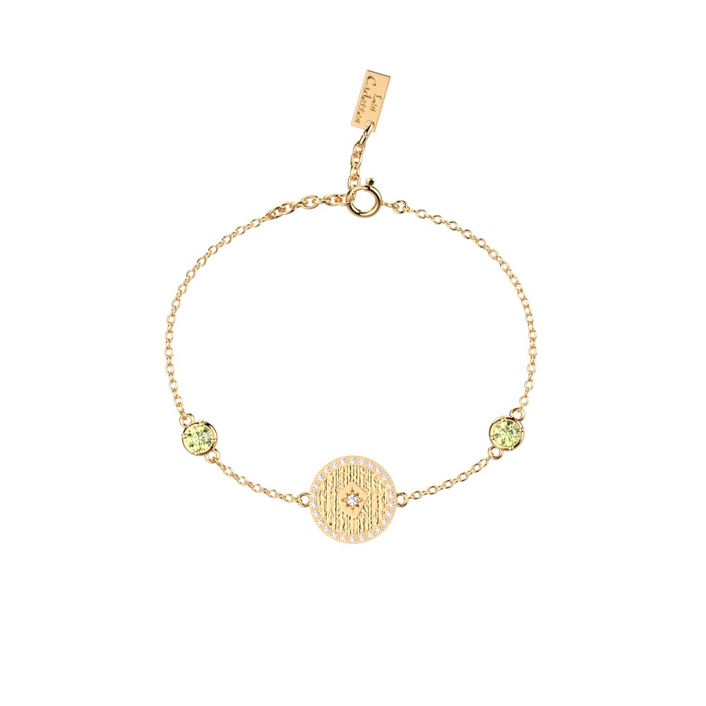 Bracelet chaîne Birthstones, Août - Les Georgettes - Modalova