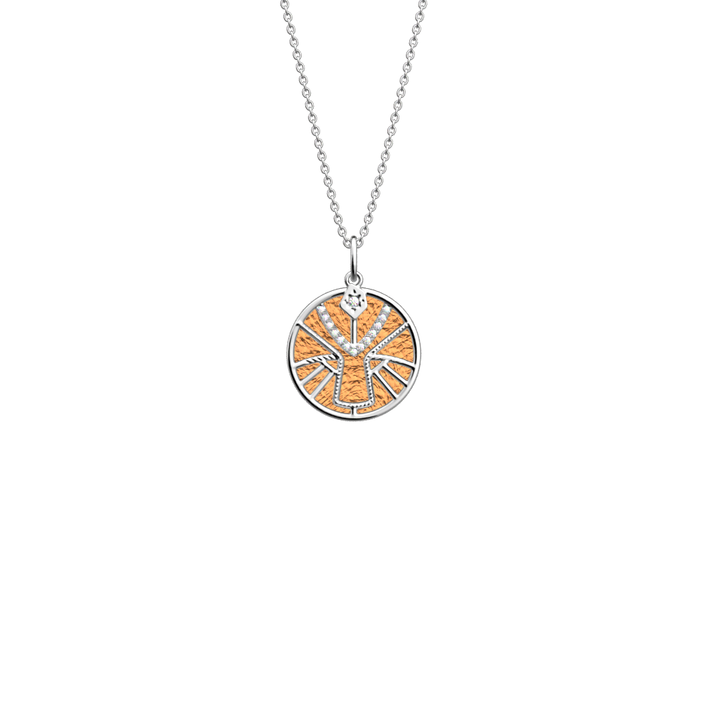 Collier Lion, cuir réversible / - Les Georgettes - Modalova