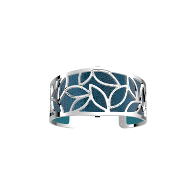 Jungle flared bracelet, Bluish Scales / Georgettes Blue reversible insert jungle-flared-bracelet-bluish-scales-georgettes-blue-reversible-insert-pack_manchettes_essentielles