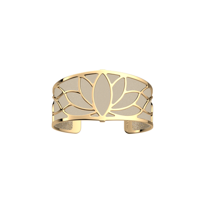 Manchette Lotus, cuir réversible Crème / Paillettes Dorées manchette-lotus-cuir-reversible-creme-paillettes-dorees-pack_manchettes_essentielles
