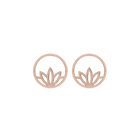 Boucles d'oreilles Lotus, finition Dorée rose image