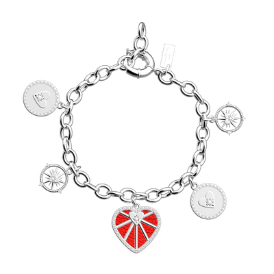 Bracelet chaîne Cœur Céleste Pampille, cuir réversible Rouge Passion / Glamour bracelet-chaine-c-ur-celeste-pampille-cuir-reversible-rouge-passion-glamour-pack_bracelets_chaines_joncs