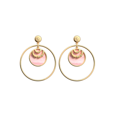 Boucles d'oreilles Nomade Nacre Rose boucles-d-oreilles-nomade-nacre-rose-pendantes