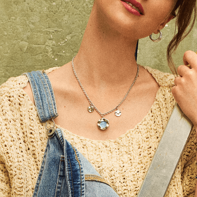 Collier Pure Organique, cuir réversible Denim Irisé / Céleste collier-pure-organique-cuir-reversible-denim-irise-celeste-pack_colliers