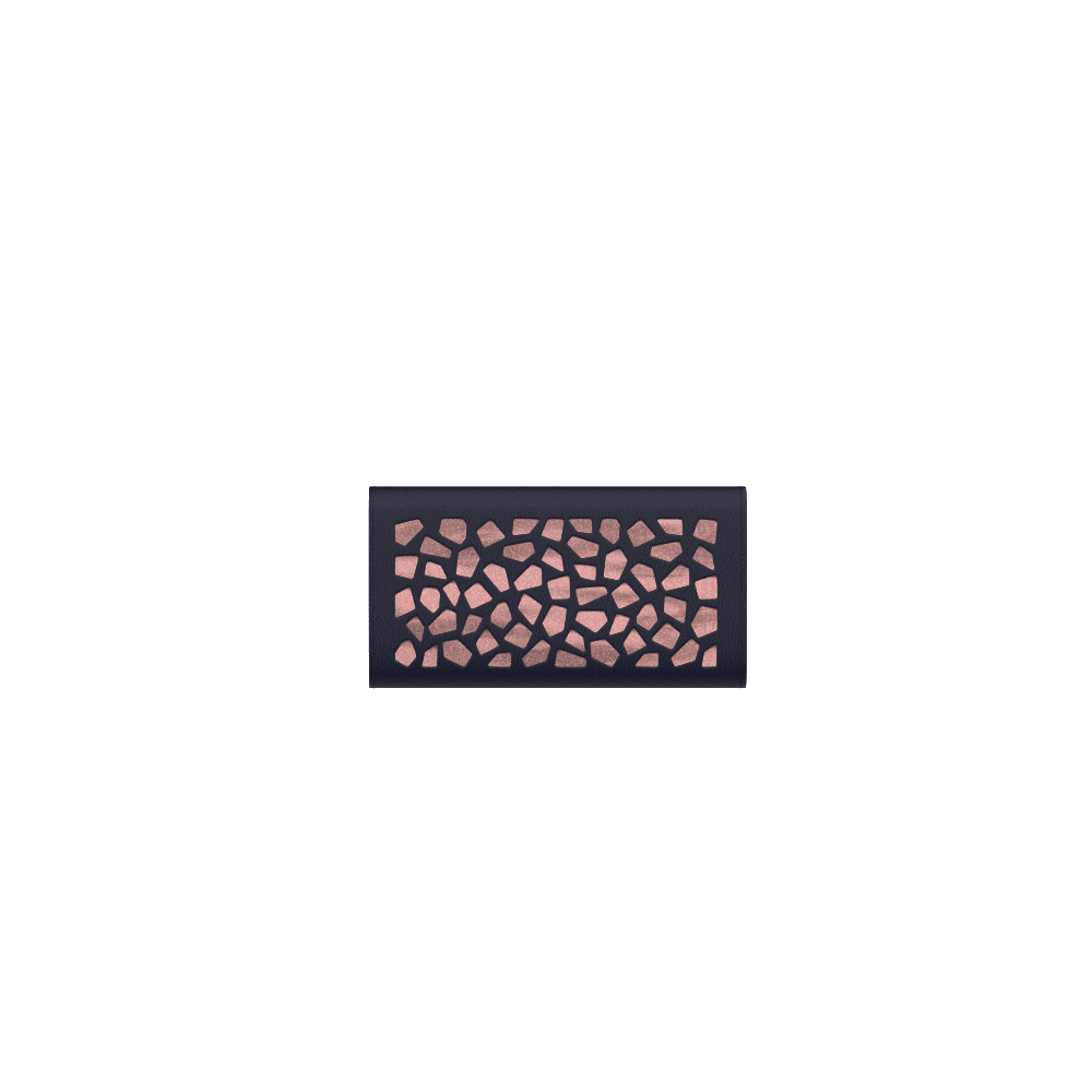 Le Portefeuille Rabat Marine motif Girafe, doublure Paillettes Rosées image number 1