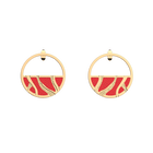 Boucles d'oreilles Tigre, Finition dorée, Rouge Irisé / Hypnotique   image number 1
