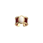 Bague Mirage, Finition dorée, Rouge Pailleté / Écarlate image number 1