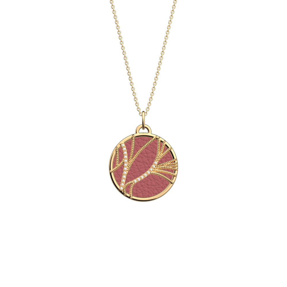 Rose des Sables Pr cieuse necklace Powder Pink Emir reversible