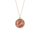 Collier Rose des Sables Précieuse, cuir réversible Rose Poudré / Émir image number 1