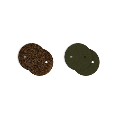 Leather insert - Earrings, Bronze Glitter / Verdigris leather-insert-earrings-bronze-glitter-verdigris-pendantes