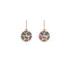 Boucles d'oreilles Girafe, cuirs réversibles Framboise Soft / Paillettes Multicolores image number 2
