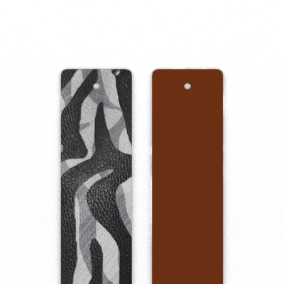 Cuir - Manchettes, Zèbre / Cognac cuir-manchettes-zebre-cognac