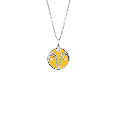 Aries necklace, Sun / Navy Blue reversible insert aries-necklace-sun-navy-blue-reversible-insert-pack_collier_zodiaque