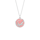 Collier Rose des Sables, cuir réversible Rose Métal / Jasmin image number 1