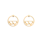 Boucles d'oreilles Tresse, Créoles 30 mm, Finition dorée image
