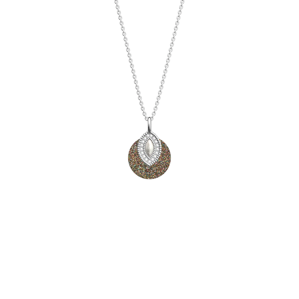 Collier Persane, cuir réversible Paillettes Dorées / - Les Georgettes - Modalova